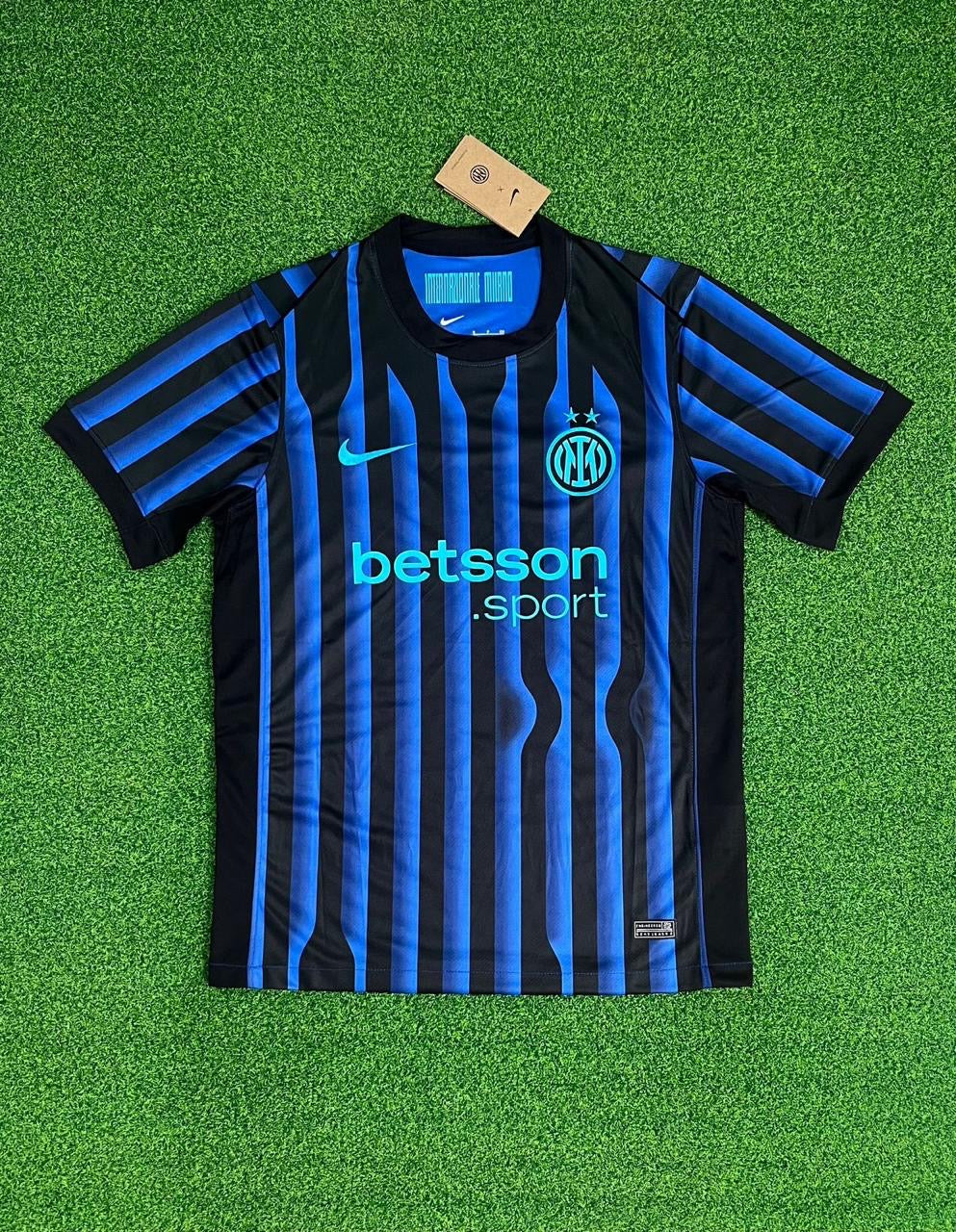 Inter Milan Home Jersey – Blue & Black Stripes (Betsson Edition) Player Version