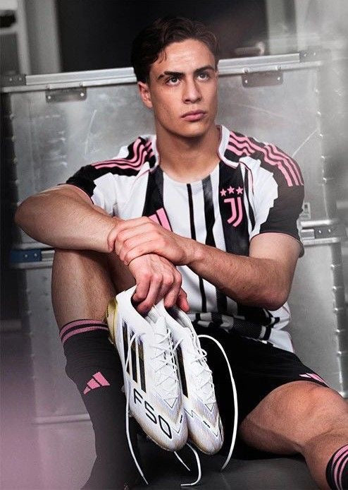 Juventus Home Jersey – Black & White Pink Accent Edition-Player Version