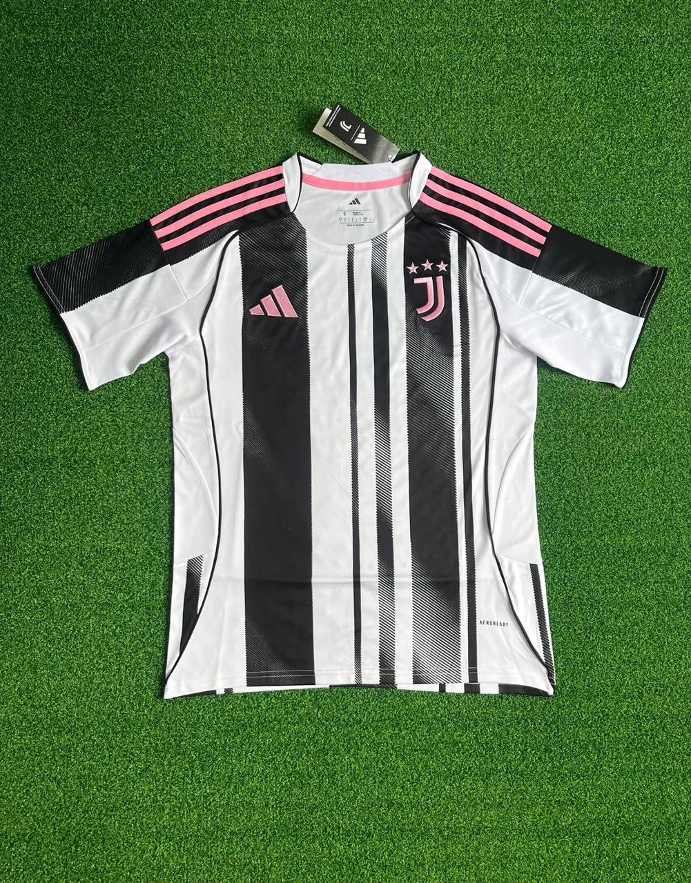 Juventus Home Jersey – Black & White Pink Accent Edition-Player Version